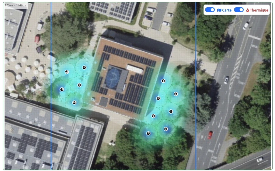Implantation sondes géothermiques sur vos plans ou images de fonds