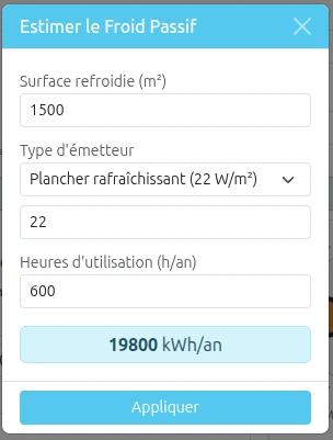 Un nouvel assistant pour calculer précisément les besoins de froid annuels.