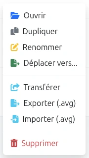 Import / export format .avg (avengeo)