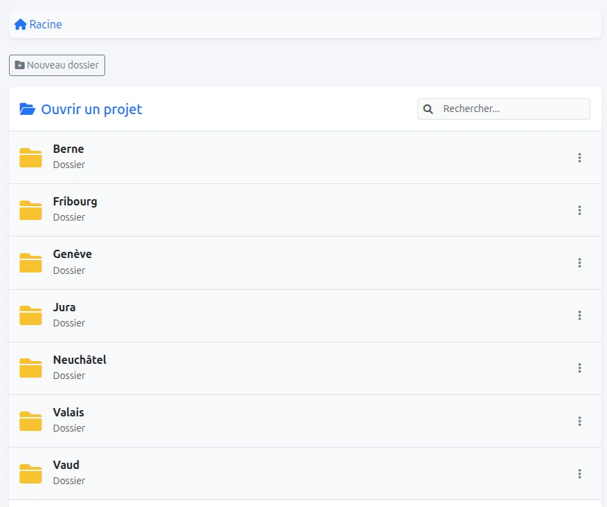Gestion des dossiers